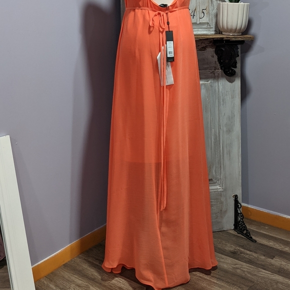 🧡SOLD🧡NWT BCBGMAXAZRIA salmon high-low dress - Picture 7 of 11